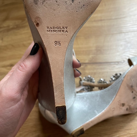 Badgley Mischka M Wedge Sandals for Women for sale | eBay Badgley Mischa \'Lovely\' Embellished Wedge Sandal Silver Size 9.5